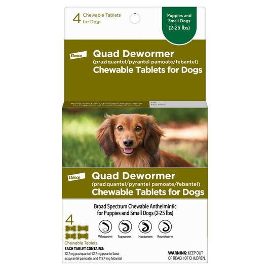 4 tablets, 1ea/SM Dogs (2-25 Lbs)
