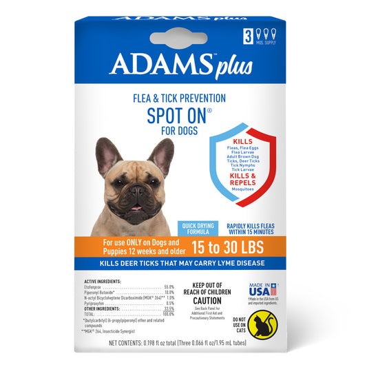 3 Month Supply, 1ea/Medium Dogs 15 To 30 lb