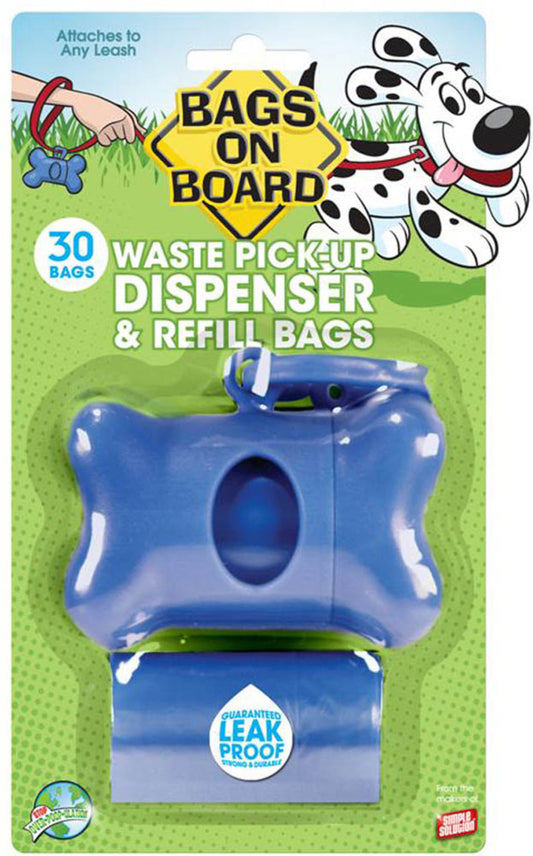 Blue, 1ea/2 Rolls Of 15 Pet Waste Bags, 9 In X 14 in