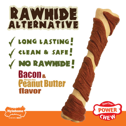 Pork Hide, Bacon & Peanut Butter, 1ea/Large/Giant (1 ct)