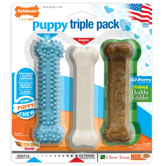 3 count, 1ea/SMall/Regular - Up To 25 Ibs.