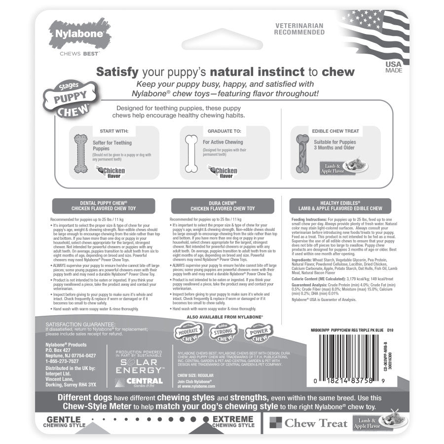 3 count, 1ea/SMall/Regular - Up To 25 Ibs.