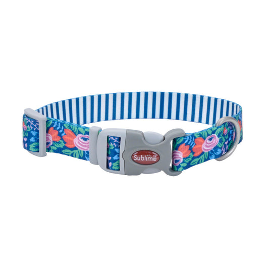 Flower Teal Stripe, 1ea/SM, 3/4In X 8-12 in