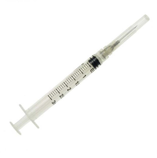 22 G x 1.5 in Needle w/3 CC Syringe, Clear/Grey, 1ea/100 ct