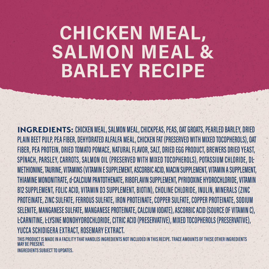 Chicken Meal, Salmon Meal & Barley, 1ea/24 lb