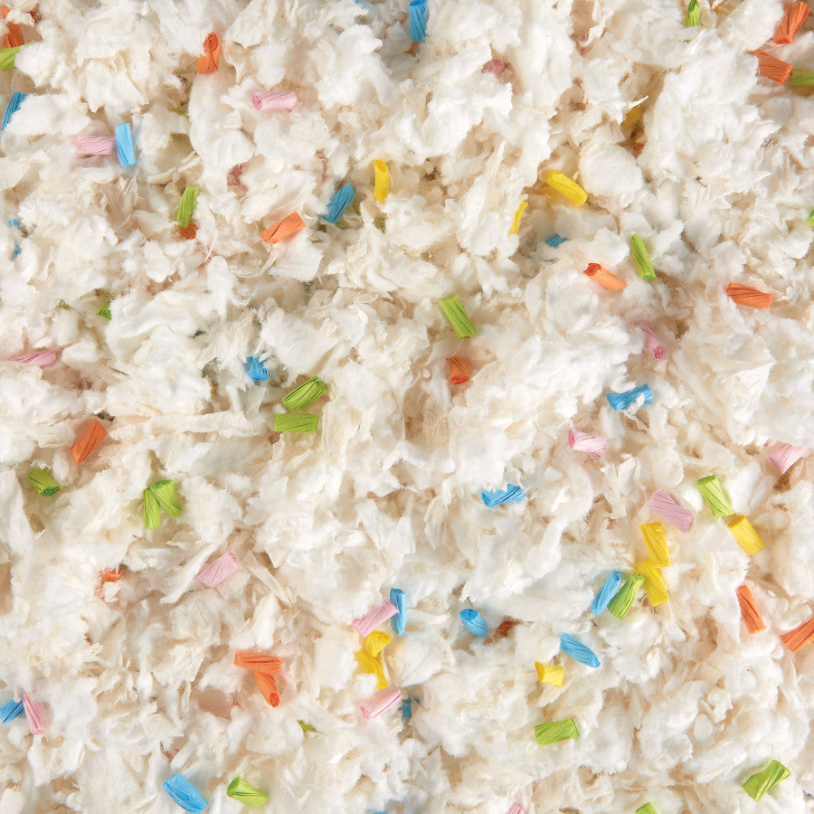 White Paper Bedding with Colored Confetti Paper, 1ea/24.6 l