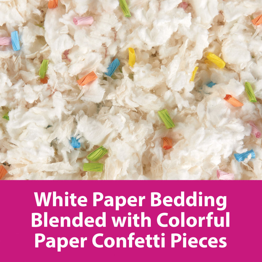 White Paper Bedding with Colored Confetti Paper, 1ea/24.6 l