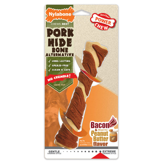 Pork Hide, Bacon & Peanut Butter, 1ea/Large/Giant (1 ct)