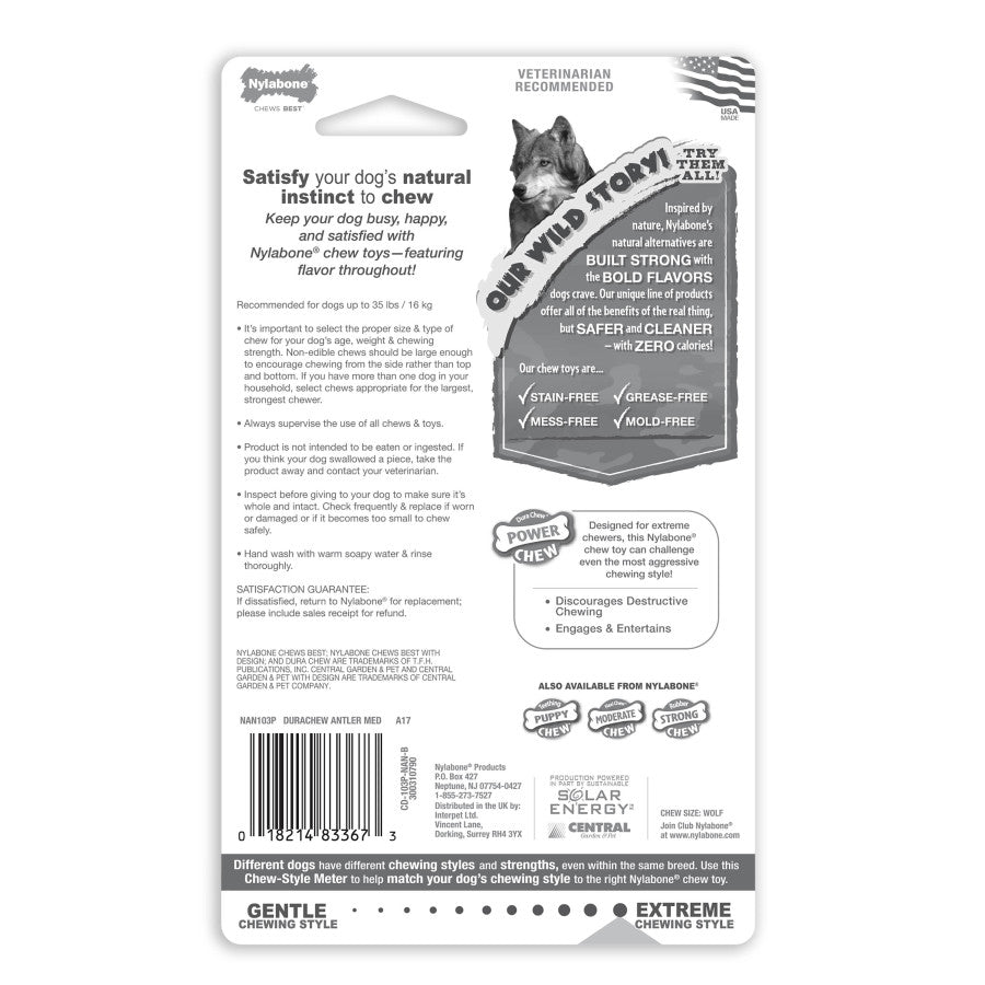 Antler, Venison, 1ea/Medium/Wolf (1 ct)