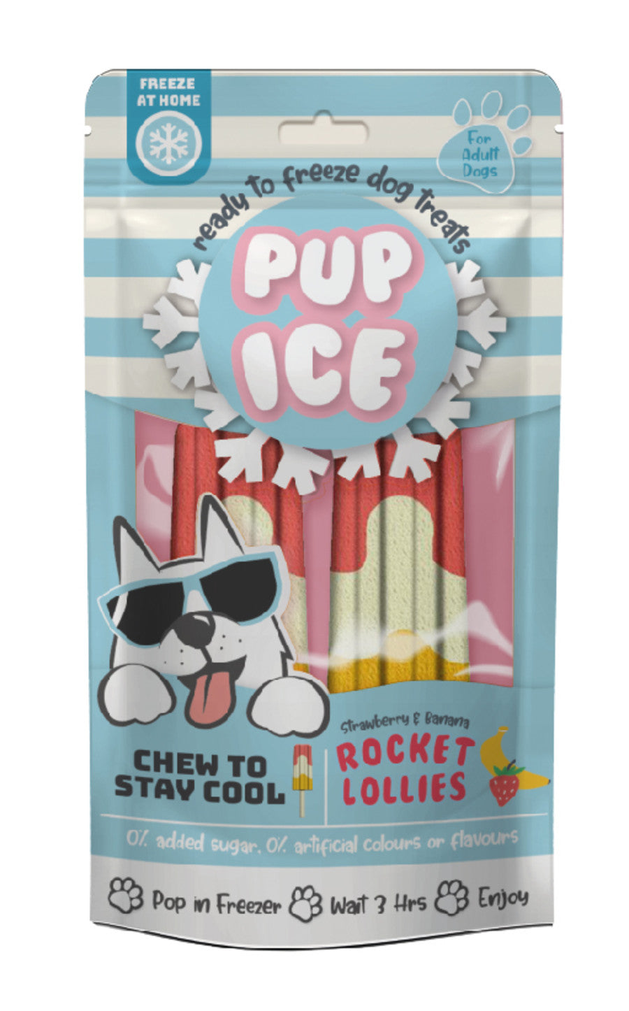 Rocket Lollie, Strawberry & Banana, 1ea/2 pk