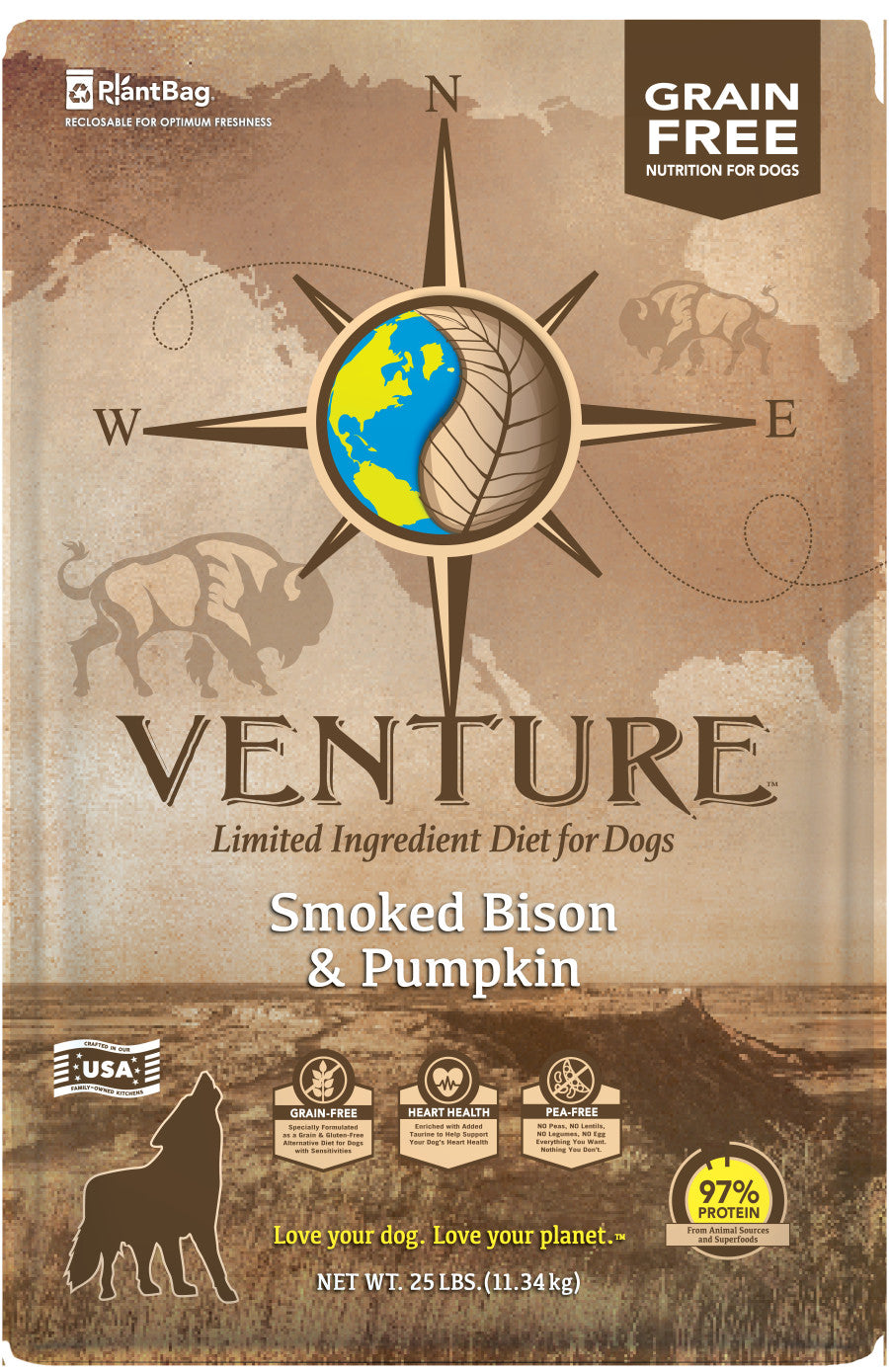 Smoked Bison & Pumpkin, 1ea/25 lb