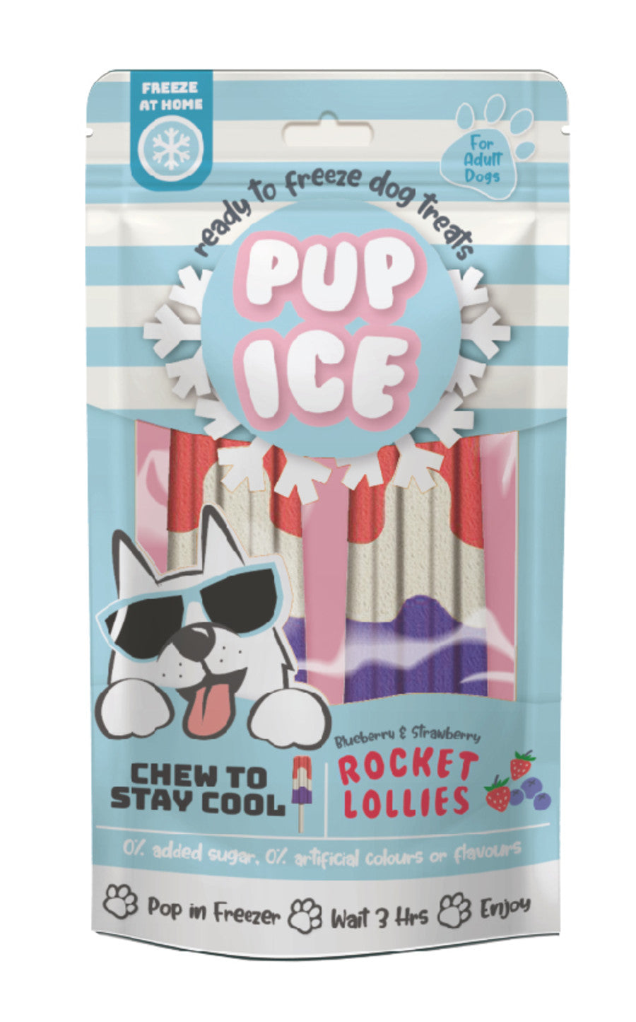 Rocket Lollie, Strawberry & Blueberry, 1ea/2 pk