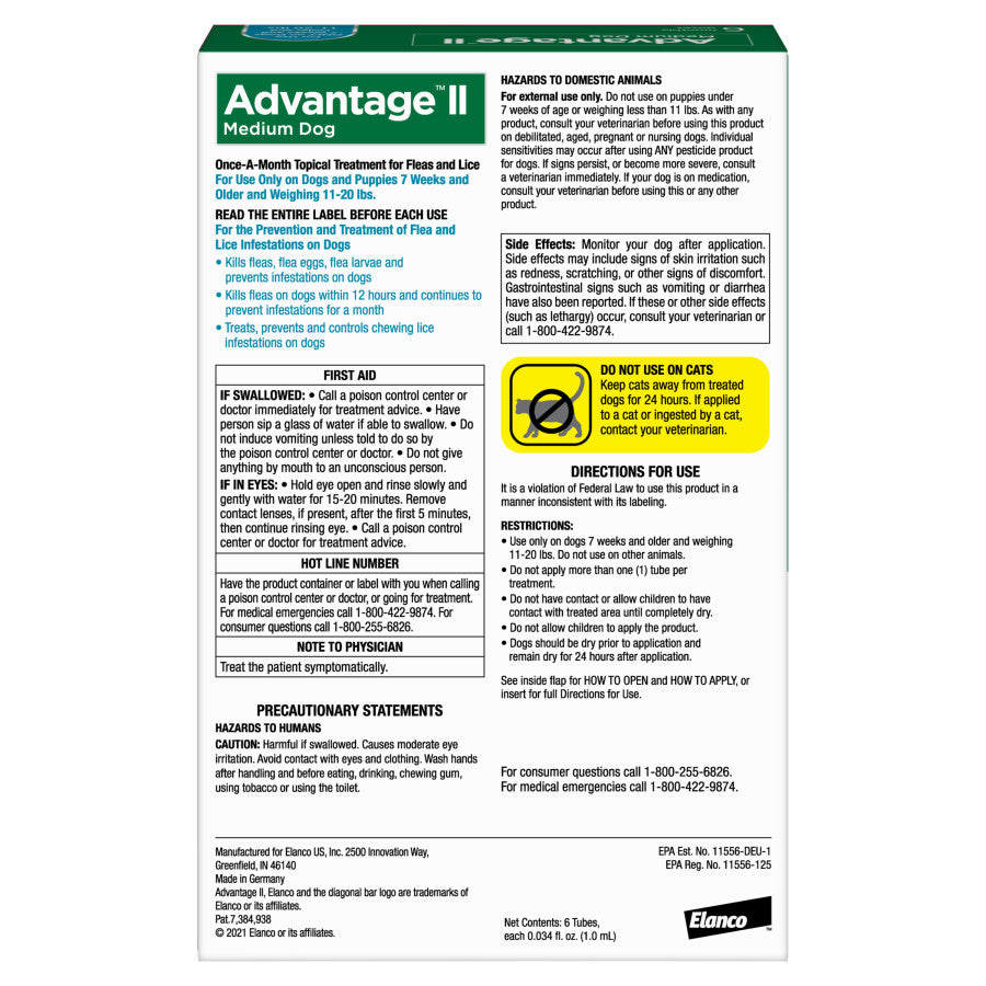 6-Month Supply, 1ea/MD Dogs (11-20 Lbs)