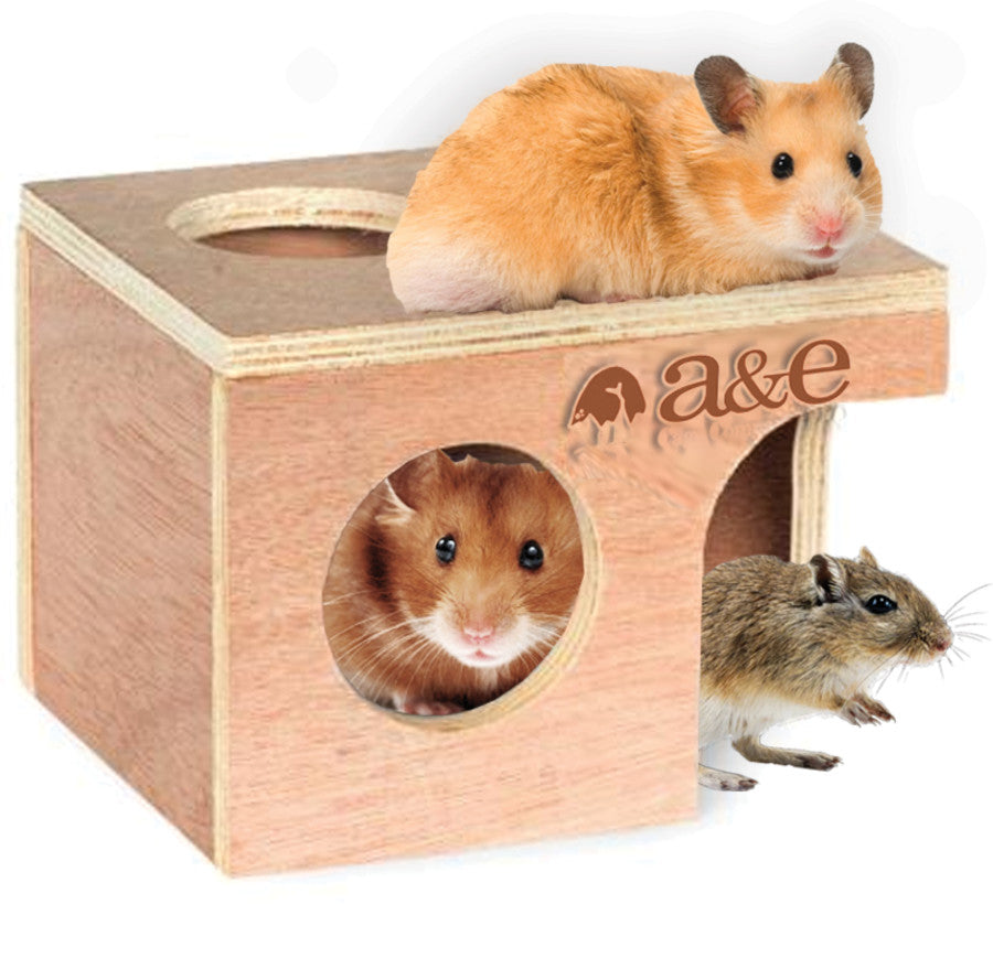 Hamster/Gerbil, Wood, 1ea/6 1/4 in X 5 1/8 in X 4 1/2 in