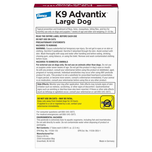 2-Month Supply, 1ea/LG Dogs (21-55 Lbs)