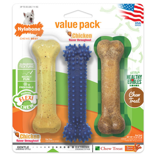 Flexi & Edibles, Variety, 1ea/SMall/Regular (3 ct)