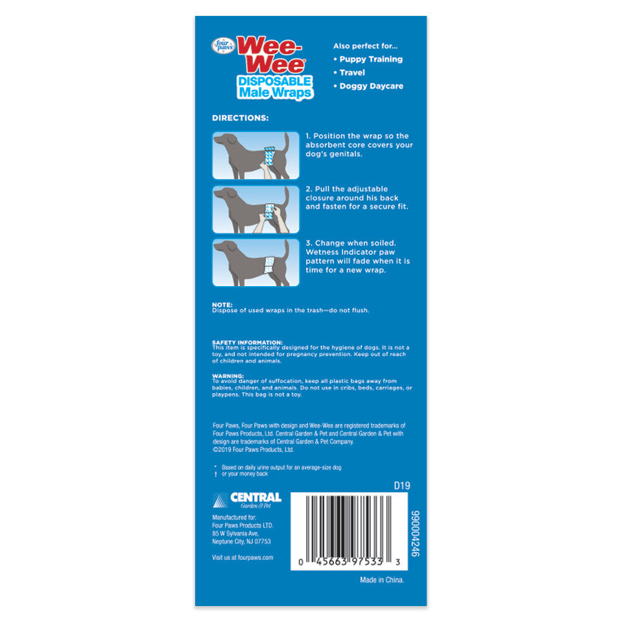 Male Wraps, 1ea/Medium/Large (36 ct)