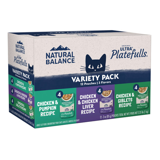 Variety Pack (Chicken & Pumpkin, Chicken & Liver, Chicken & Giblets), 1ea/3 oz