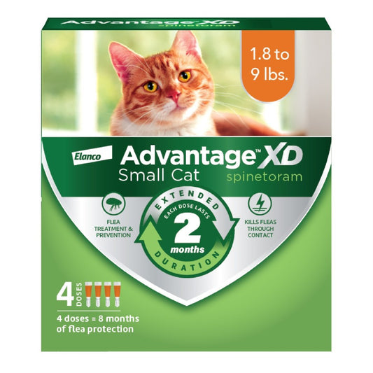 4 doses (8 months of protection), 1ea/SM Cats (1.8-9 Lbs)
