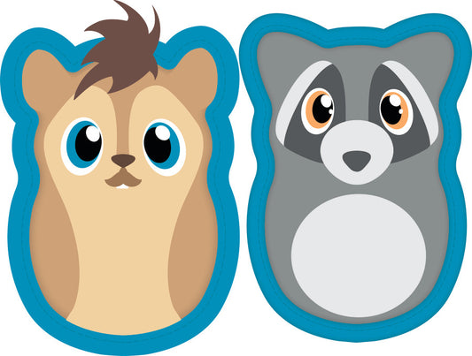 Squirrel & Raccoon, 1ea/XS|2 pk