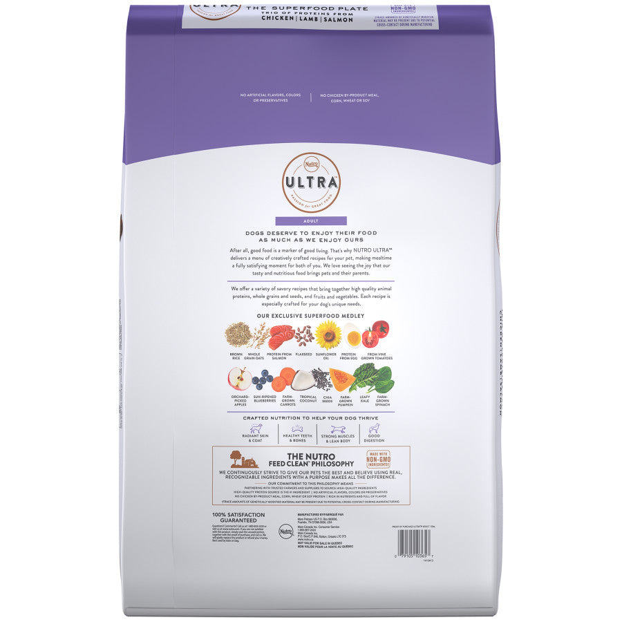 Trio of Proteins from Chicken, Lamb, and Salmon, 1ea/15 lb
