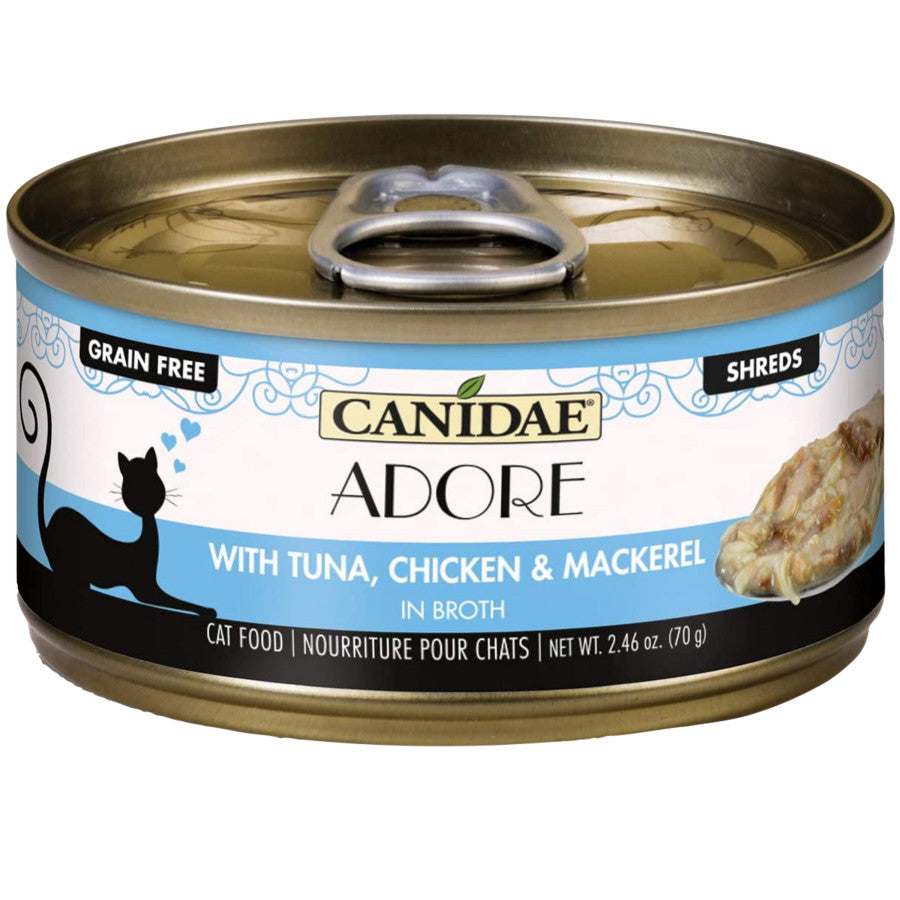 Tuna, Chicken & Mackerel in Broth, 24ea/2.46 oz