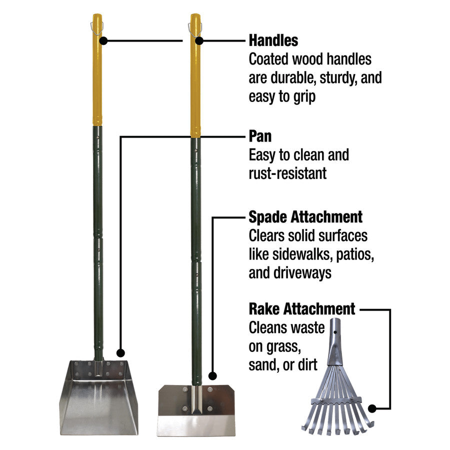 Rake, Spade & Pan, 1ea/Large, 9.5 in X 10 in X 38 in