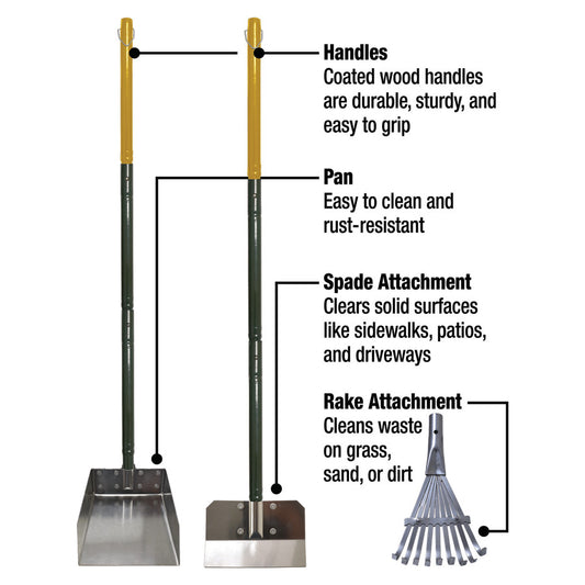 Rake, Spade & Pan, 1ea/Large, 9.5 in X 10 in X 38 in