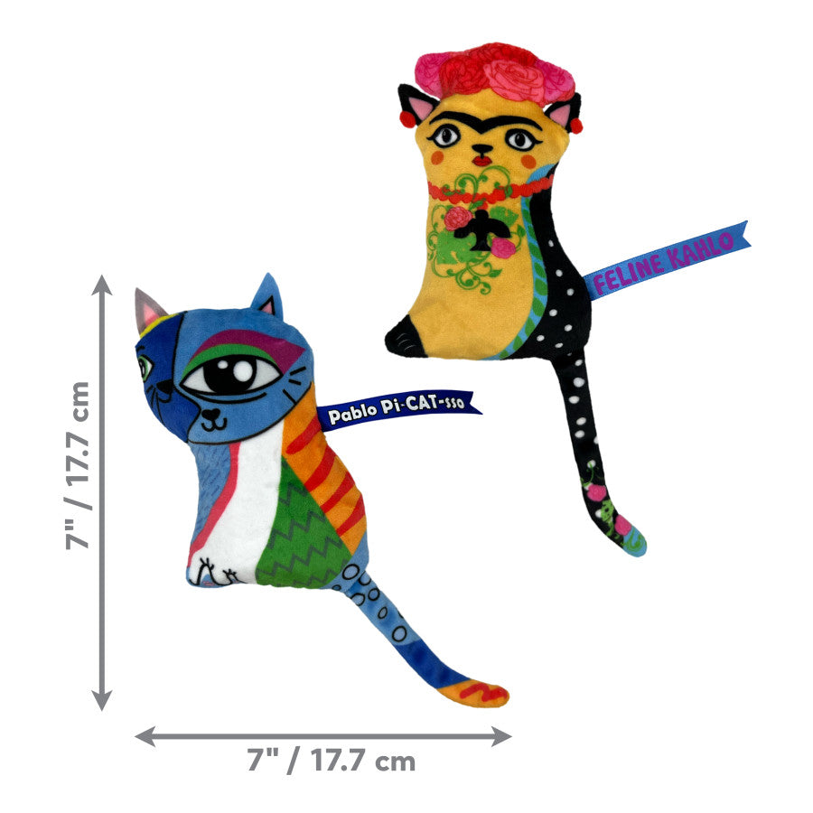 Feline Kahlo & Pablo Pi-Cat-sso, 1ea/2 pk