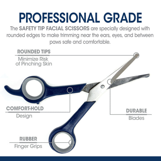 Saftey Tip Facial Scissors, 1ea/One Size